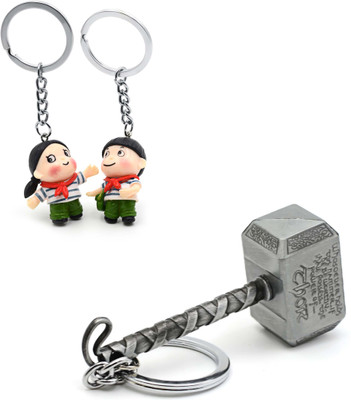 Three Shades Thor Hammer Marvel Avengers Superhero Silver Design Key Chain & Tapori Couple Keychain (Bike & Car) Key Chain
Three Shades Thor Hammer Marvel Avengers Superhero Silver Design Key Chain & Tapori Couple Keychain (Bike & Car) Key Chain