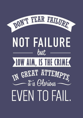 PW 'Don't Fear Failure' Wall Poster 13*19 inches Matte Finish Paper Print(19 inch X 13 inch, Rolled)
PW 'Don't Fear Failure' Wall Poster 13*19 inches Matte Finish Paper Print(19 inch X 13 inch, Rolled)