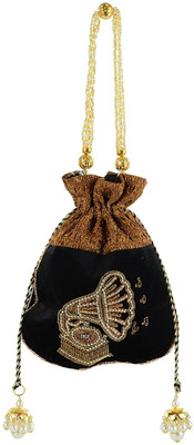 Tooba Handicraft Tooba Handicraft Party Wear Hand Embroidered Box Clutch Bag Purse Potli For Bridal, Casual, Party , Wedding Potli(Black)
Tooba Handicraft Tooba Handicraft Party Wear Hand Embroidered Box Clutch Bag Purse Potli For Bridal, Casual, Party , Wedding Potli(Black)