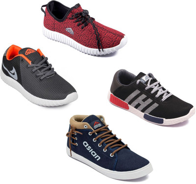 Asian Asian men's casual shoes with sports shoes combo pack of 4 Casuals For Men(Multicolor
Asian Asian men's casual shoes with sports shoes combo pack of 4 Casuals For Men(Multicolor