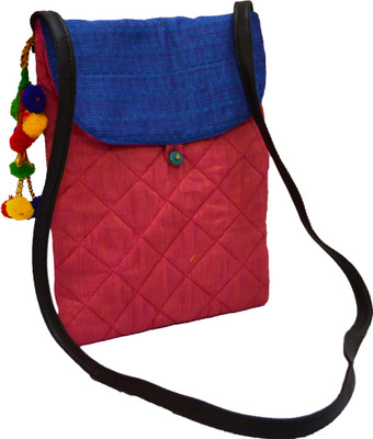 meSleep Girls Casual Pink Cotton Sling Bag