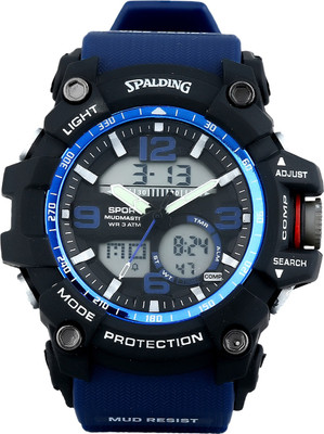 SPALDING SP-122E Black Strap with Blue Dial Analog-Chronograph Sports Wrist Watch - For Men
SPALDING SP-122E Black Strap with Blue Dial Analog-Chronograph Sports Wrist Watch - For Men
