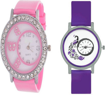 Ismart pink butterfly and purple peacock combo girls watches Watch - For Girls
Ismart pink butterfly and purple peacock combo girls watches Watch - For Girls