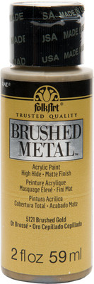 Plaid Craft Folkart Brushed Metallics 2Oz - Gold
