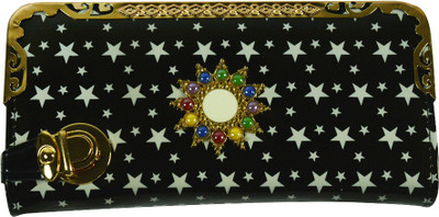 Glitters Online Casual Black Clutch