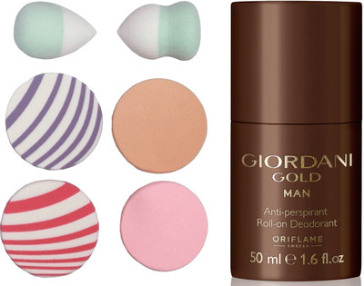 Oriflame Sweden Giordani Gold Man Anti-perspirant Roll-On Deodorant 50ml (32176) With Puff Sponge(Set of 7)
Oriflame Sweden Giordani Gold Man Anti-perspirant Roll-On Deodorant 50ml (32176) With Puff Sponge(Set of 7)