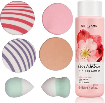 Oriflame Sweden Love Nature 2-in-1 Cleanser Wild Rose 150ml (30163) With Puff Sponge(Set of 7)
Oriflame Sweden Love Nature 2-in-1 Cleanser Wild Rose 150ml (30163) With Puff Sponge(Set of 7)