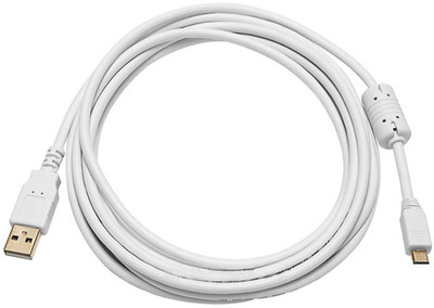 C&E TV-out Cable 10ft USB 2.0 A Male to Micro 5pin Male 28/24AWG Cable w/ Ferrite Core (Gold Plated) - WHITE(White, For Computer, 3.048 m)
C&E TV-out Cable 10ft USB 2.0 A Male to Micro 5pin Male 28/24AWG Cable w/ Ferrite Core (Gold Plated) - WHITE(White, For Computer, 3.048 m)