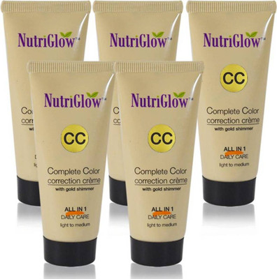NutriGlow CC-Cream (Pack of 5) Foundation(Complete Color Correction Cream With Gold Shimmer)
NutriGlow CC-Cream (Pack of 5) Foundation(Complete Color Correction Cream With Gold Shimmer)