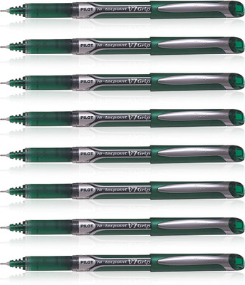 Pilot Hi-Tecpoint V7 Grip Roller Ball Pen(Pack of 8)