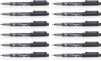 Pilot V Sign Roller Ball Pen(Pack of 12)