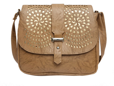 Hawai Girls Casual Beige PU Sling Bag
