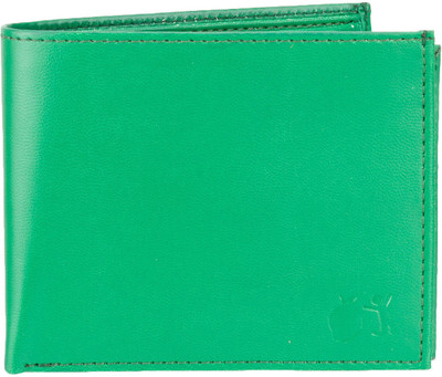 London Fashion Men Green Artificial Leather Wallet(2 Card Slots)