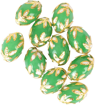 GOELX Meenakari Designer Oval Green Beads for Jewellery Making & Decorating . Pack of 5
GOELX Meenakari Designer Oval Green Beads for Jewellery Making & Decorating . Pack of 5