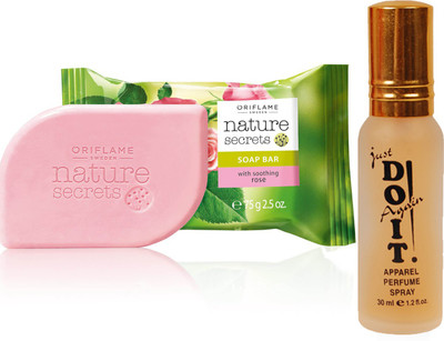 Oriflame Sweden Nature Secrets Soap Bar with soothing rose (32045) With Just Doit Parfume 30ml(Set of 2)
Oriflame Sweden Nature Secrets Soap Bar with soothing rose (32045) With Just Doit Parfume 30ml(Set of 2)
