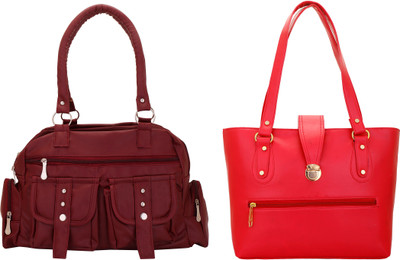 Lady bar Messenger Bag(Maroon, Red)