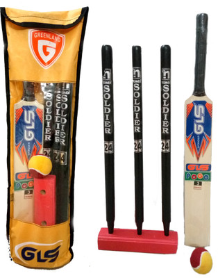 GLS Baby (Size 3) 7 Pc Cricket Combo Kit Bag - 1 Bat 3 Wickets 1 Wicket Base 1 Cricket Ball & 1 Kit Bag Cricket Kit(Bat Size: 3 (For 8 Years Kids))
GLS Baby (Size 3) 7 Pc Cricket Combo Kit Bag - 1 Bat 3 Wickets 1 Wicket Base 1 Cricket Ball & 1 Kit Bag Cricket Kit(Bat Size: 3 (For 8 Years Kids))