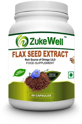 Zukewell Flax Seed Extract 500 mg (60 Pure Veg Capsules) For Joint Pain-Pack of 1(60)
Zukewell Flax Seed Extract 500 mg (60 Pure Veg Capsules) For Joint Pain-Pack of 1(60)