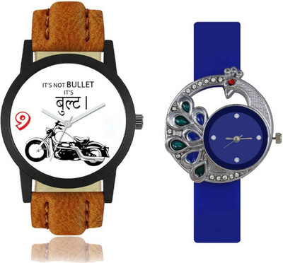 Ismart Leather a6 - Blue Peacock 308 combo watches for men Watch - For Men