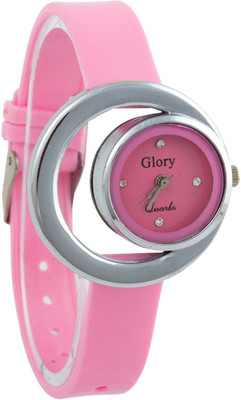 Keepkart Glory Pink Chand Dial Pu Strap Watch For Girls Watch - For Women