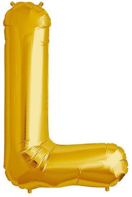 Theme My Party Solid olid Foil Balloon-30 Inch Alphabet Golden (L) Balloon (Gold, Pack of 1) Balloon(Gold, Pack of 1)