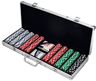 DealBindaas Poker Chip Set 500 Pcs Casino size + Aluminium Case, Blackjack, Gambling with Carrying Case, Cards, Buttons and Dice Style Casino Chips Board Game
DealBindaas Poker Chip Set 500 Pcs Casino size + Aluminium Case, Blackjack, Gambling with Carrying Case, Cards, Buttons and Dice Style Casino Chips Board Game