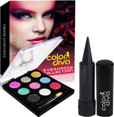 Color Diva Triple Action 9 Color Exclusive Eyeshadow Bridal Kit With Kajal(Pack of 2)
Color Diva Triple Action 9 Color Exclusive Eyeshadow Bridal Kit With Kajal(Pack of 2)