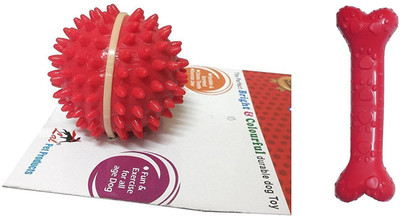 Foodie Puppies Rubber Chew Toy Combo (Spike Ball Toy + Scented Paw Rubber Bone Toy) - Color May Vary Rubber Training Aid, Chew Toy, Bone, Fetch Toy For Dog & Cat
Foodie Puppies Rubber Chew Toy Combo (Spike Ball Toy + Scented Paw Rubber Bone Toy) - Color May Vary Rubber Training Aid, Chew Toy, Bone, Fetch Toy For Dog & Cat