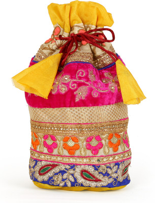 SUVASANA Jaipur Women Handmade Festive Wedding Shagun Multicolor Potli Potli(Multicolor)
SUVASANA Jaipur Women Handmade Festive Wedding Shagun Multicolor Potli Potli(Multicolor)