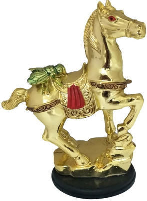 Divya Mnatra Feng Shui Fly on / Atop Galloping / Running Horse For Fame Recognition, Power, Prestige, Career Luck, Success and Good Luck Decorative Showpiece - 10 cm(Polyresin, Gold)
Divya Mnatra Feng Shui Fly on / Atop Galloping / Running Horse For Fame Recognition, Power, Prestige, Career Luck, Success and Good Luck Decorative Showpiece - 10 cm(Polyresin, Gold)