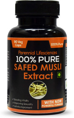 Perennial Lifesciences 100% Pure SAFED MUSLI Extract 500mg 90 veg Capsules(60 No)
Perennial Lifesciences 100% Pure SAFED MUSLI Extract 500mg 90 veg Capsules(60 No)