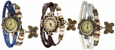 PMAX Stylish Leather Butterfly MULTICOLOR FOR WOMEN Watch - For Girls