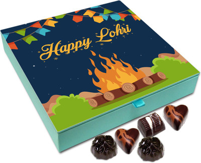 Chocholik Lohri Gift Box - Happy Lohri To All Chocolate Box - 9pc Truffles(108 g)