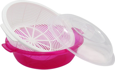 HOKIPO Multipurpose Double Layer Plastic Sieve Drainer Bowl for Storing, Serving, Draining Fruits / Vegetables & More Colander(Pink)
HOKIPO Multipurpose Double Layer Plastic Sieve Drainer Bowl for Storing, Serving, Draining Fruits / Vegetables & More Colander(Pink)