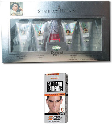 Shahnaz Husain Diamond plus facial kit 55 g and Fair n Handsome Crèam (Set of 2)(Set of 2)
Shahnaz Husain Diamond plus facial kit 55 g and Fair n Handsome Crèam (Set of 2)(Set of 2)
