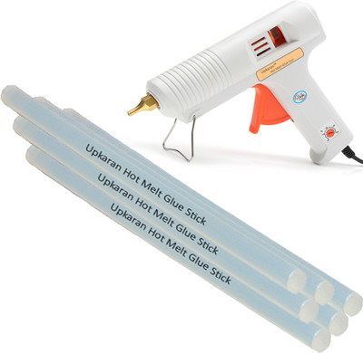 Upkaran Electronic Leak Proof Professional Precision Copper Nozzle Compact Hot Glue Gun kit 150 Watt with 6 Glue Sticks(8inch/20cm) For High-Tech Quick Repairs, Hobby Kit, Craft Work Adjustable Temperature Corded Glue Gun(11 mm)
Upkaran Electronic Leak Proof Professional Precision Copper Nozzle Compact Hot Glue Gun kit 150 Watt with 6 Glue Sticks(8inch/20cm) For High-Tech Quick Repairs, Hobby Kit, Craft Work Adjustable Temperature Corded Glue Gun(11 mm)