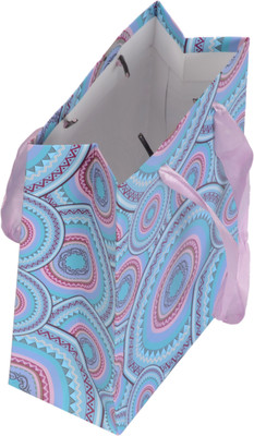 Enwraps Printed Party Bag(Blue, Pack of 12)