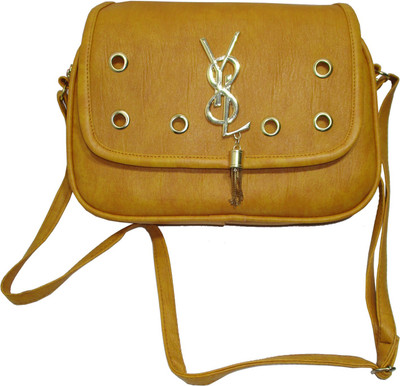 Trendy Women Casual Yellow PU Sling Bag