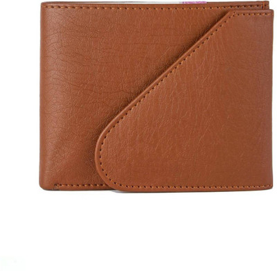 Natural Creation Men Tan Genuine Leather Wallet(5 Card Slots)