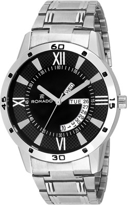 Romado RMDD-9BLK NEW DAY -DATE MACHO Watch - For Boys