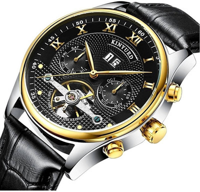 KINYUED AquaKinyued002 KINYUED JYD05191801PU Men Business Luxury Automatic Mechanical Chronograph 3ATM Water-resistant Genuine Golden Silver Black Leather Strap Quartz Wristwatch Watch - For Men
KINYUED AquaKinyued002 KINYUED JYD05191801PU Men Business Luxury Automatic Mechanical Chronograph 3ATM Water-resistant Genuine Golden Silver Black Leather Strap Quartz Wristwatch Watch - For Men
