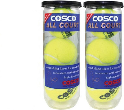 Cosco All Court Tennis Ball(Pack of 9, Green)