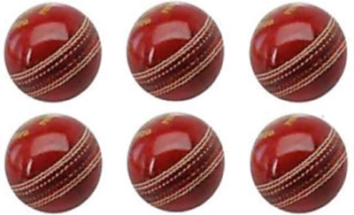 Queen Sports Industries Leather ball Cricket Leather Ball(Pack of 6, Red)