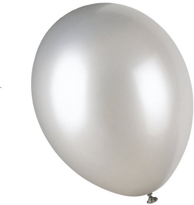 AMFIN Solid AN -Silver metallic balloons Balloon(Silver, Pack of 50)