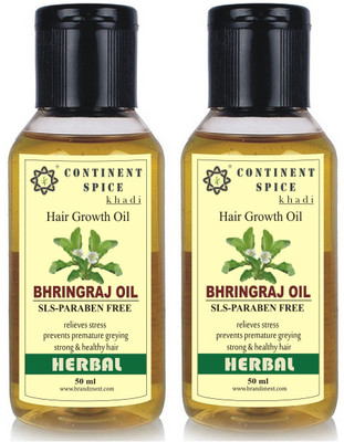 Continent Spice khadi bhringraj hair oil 50 ml (Pack of 2) CS682005 Hair Oil(50 ml)
Continent Spice khadi bhringraj hair oil 50 ml (Pack of 2) CS682005 Hair Oil(50 ml)