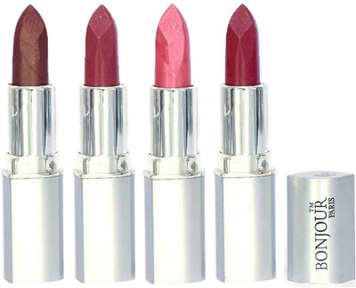 Bonjour Paris Slick & Shine Lipstick(Coffee-Light Mauve-Star Pink-Dark Mauve, 16.8 g)
Bonjour Paris Slick & Shine Lipstick(Coffee-Light Mauve-Star Pink-Dark Mauve, 16.8 g)