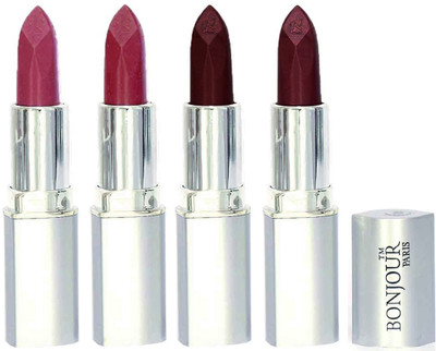 Bonjour Paris Slick & Shine Lipstick(Light Pink-Dark Mauve-Hot Maroon-Dark Maroon)
Bonjour Paris Slick & Shine Lipstick(Light Pink-Dark Mauve-Hot Maroon-Dark Maroon)