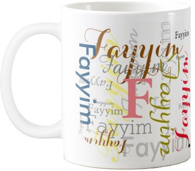 Exoctic Silver Fayyim Ceramic Mug(330 ml), Multicolor