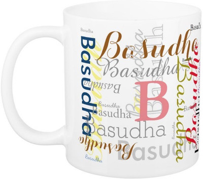 Exoctic Silver Basudha Ceramic Mug(330 ml), Multicolor