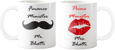 Exoctic Silver Anniversary Mrs.n Mr.BHATTI Couple Gift Sl04 Ceramic Mug(330 ml, Pack of 2), Black;red
Exoctic Silver Anniversary Mrs.n Mr.BHATTI Couple Gift Sl04 Ceramic Mug(330 ml, Pack of 2), Black;red
